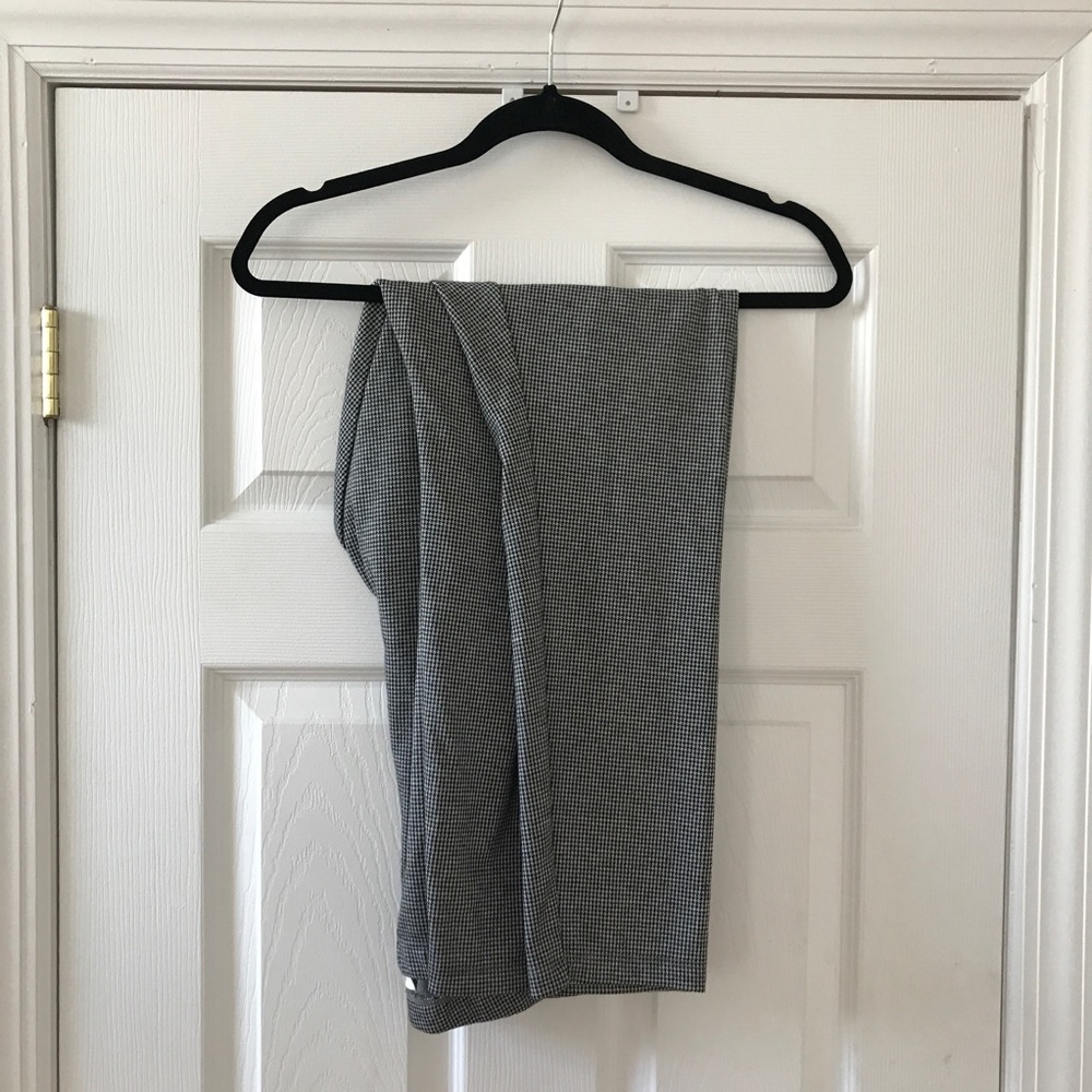 Checked stretch pants